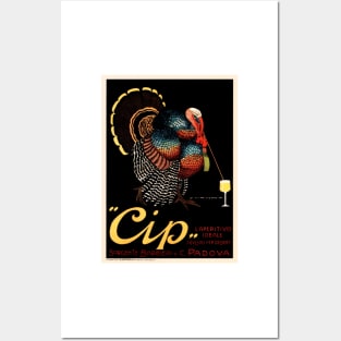 Turkey CIP THE PERFECT APERITIF Padova Italy Vintage Alcohol Art Deco Poster Posters and Art